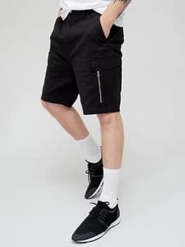 HUGO Johny Cargo Shorts - Black, Size 30, Men