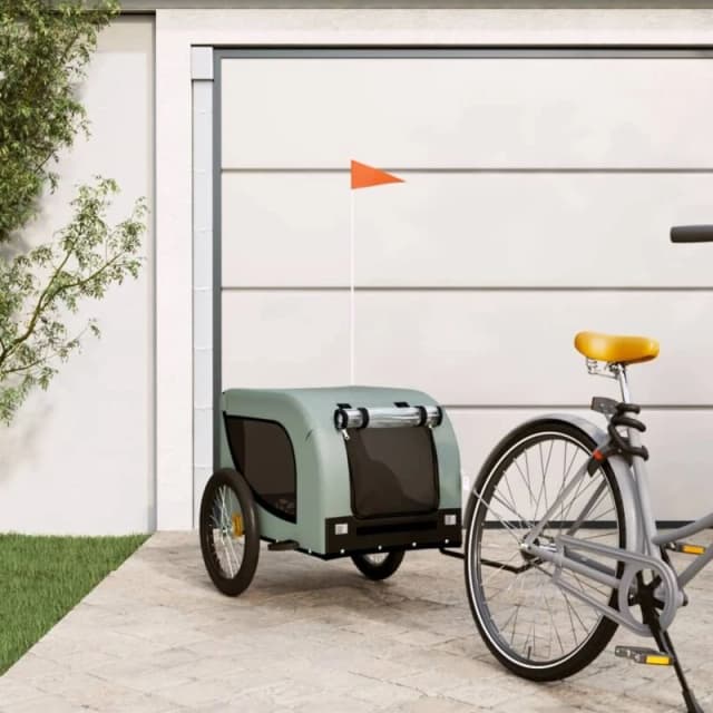 VIDAXL Vidaxl - Pet Bike Trailer Grey and Black Oxford Fabric and Iron 8720845770921