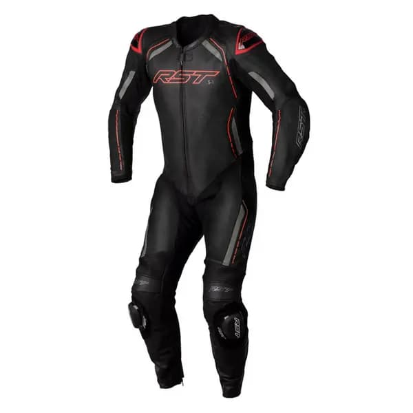 RST S1 CE Leather One Piece Suit Black Red Size 42