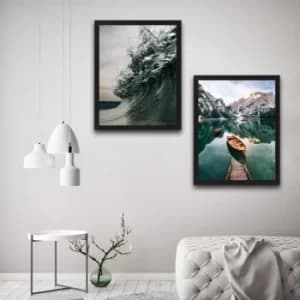 Serenity Set Multicolor Decorative Framed Painting (2 Pieces)