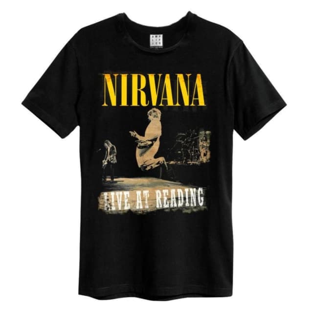 Amplified Amplified Men Live At Reading Nirvana T-Shirt in Black Size: X-Small Black XS Male 5063852061334