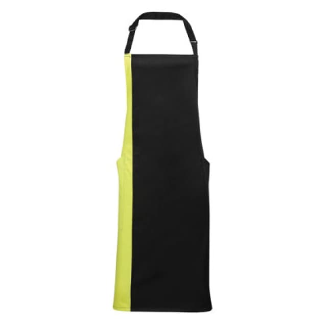 Premier Premier Contrast Workwear Bib Apron Pack of 2 in Black One Size Unisex 5059269103576