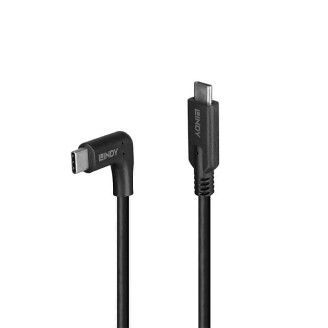 Lindy 1.5m USB 3.2 Type C Cable. 90° Right Angle. 10Gbps