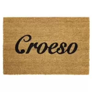 JVL Latex Coir Croeso Doormat 40 x 60cm