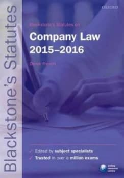 Blackstones Statutes on Company Law 2015-2016 by Derek French Paperback