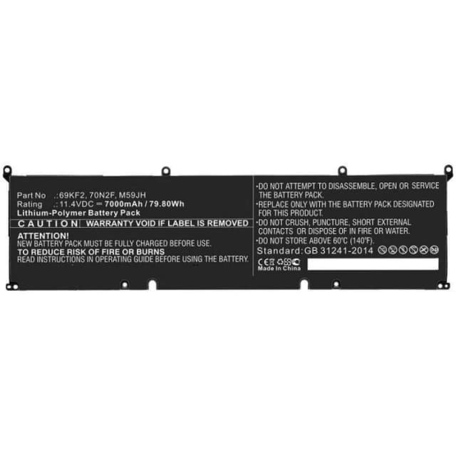 CoreParts Lpop ery for Dell 69Wh