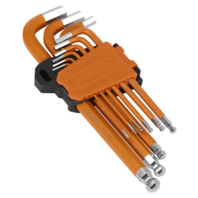 Sealey AK71750 Premier Imperial Long Hex Key Set Ball-End 9pc - Sealey SEAL_AK71750