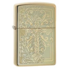 Zippo Paisley Design High Polish Brass Finish Windproof Lighter