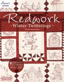 Redwork winter twitterings by Pearl Louise Krush