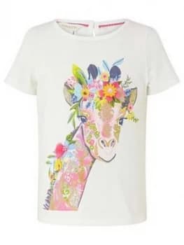 Monsoon Girls Georgia Giraffe Top - Ivory