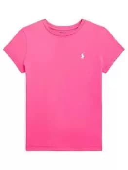 Ralph Lauren Girls Classic Short Sleeve T-Shirt - Desert Pink, Size Age: 8-10 Years=M, Women