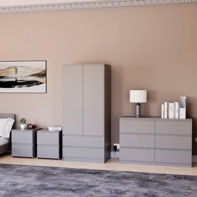 Lassic Vida Designs 4 Piece Denver Bedroom Set 4 Grey unisex One Size