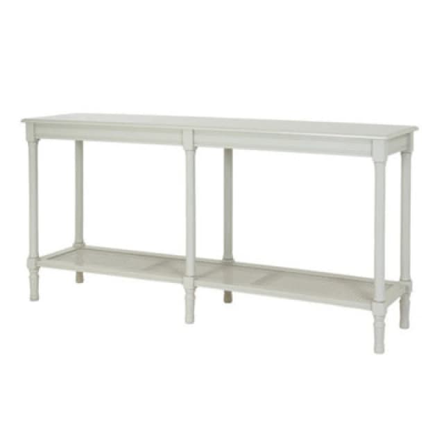 Hill Interiors Belmont Rattan Collection Large Console Table - Wood - L40 X W160 X H80 Cm - White