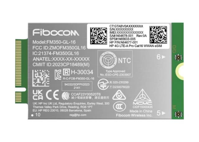 HP 4G LTE-A Pro Cat16 WWAN interface cards/adapter