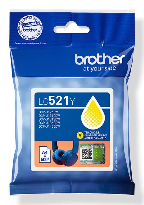 Brother LC521Y Yellow Ink Cartridge (Original)