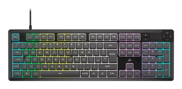 Corsair K55 Core Steel Wired Gaming Keyboard - Grey