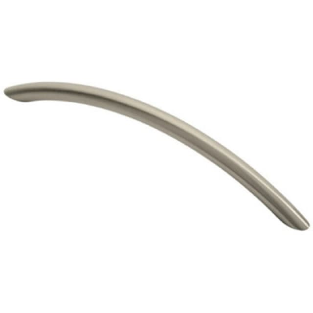 Loops Curved Bow Cabinet Pull Handle 190 x 10mm 160mm Fixing Centres Satin Nickel Metallics unisex