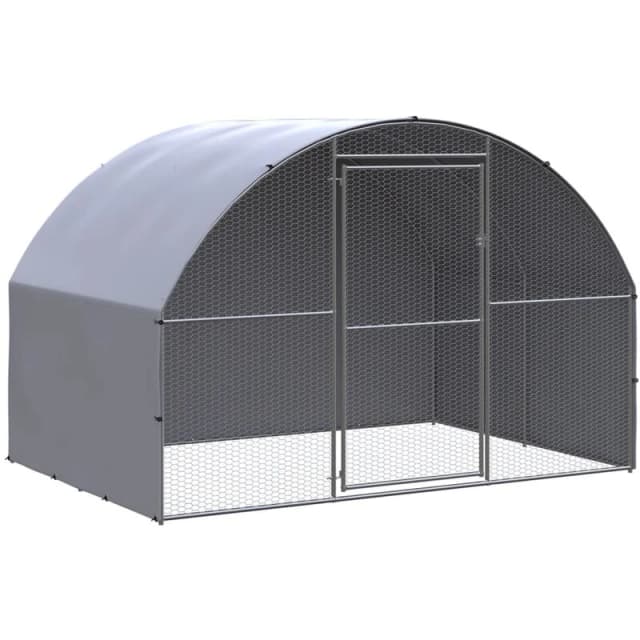 VIDAXL Outdoor Chicken Coop 3x2x2 m Galvanised Steel Vidaxl 8720286844953