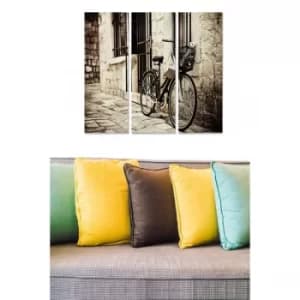 MDF85630 Multicolor Decorative MDF Painting (3 Pieces)