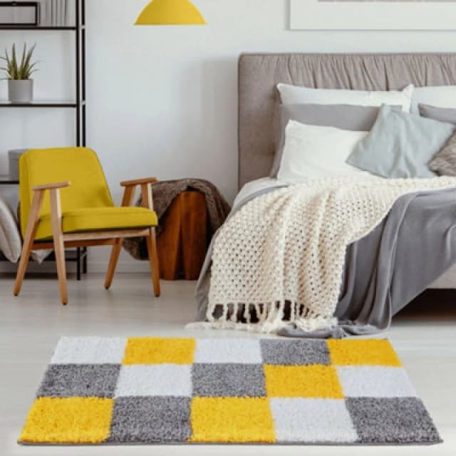 The Rugs Myshaggy Collection Rugs Geometric Design 381 Yellow
