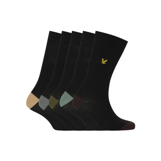 Lyle and Scott Mens Crew Socks Black male Mens 7-11