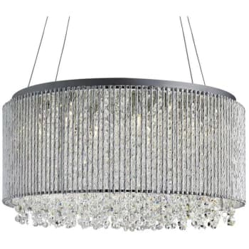 Searchlight Beatty - 8 Light Ceiling Pendant Chrome with Crystals, G9