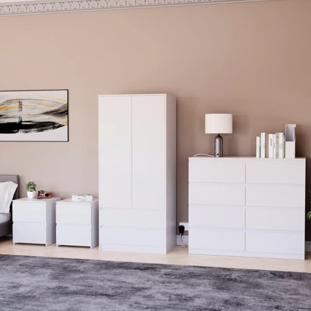 Lassic Vida Designs 4 Piece Denver Bedroom Set 5 White unisex One Size