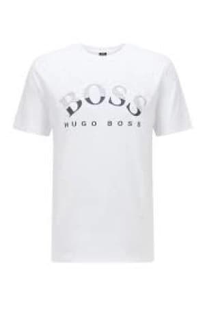 Hugo Boss Athleisure Tee 1 Large Logo T-Shirt White Size L Men