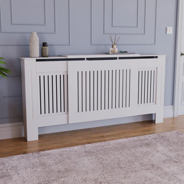 Lassic Vida Designs Chelsea Adjustable Radiator Cover White unisex Adjustable