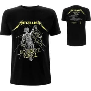 Metallica - And Justice For All Tracks Mens Large T-Shirt - Black