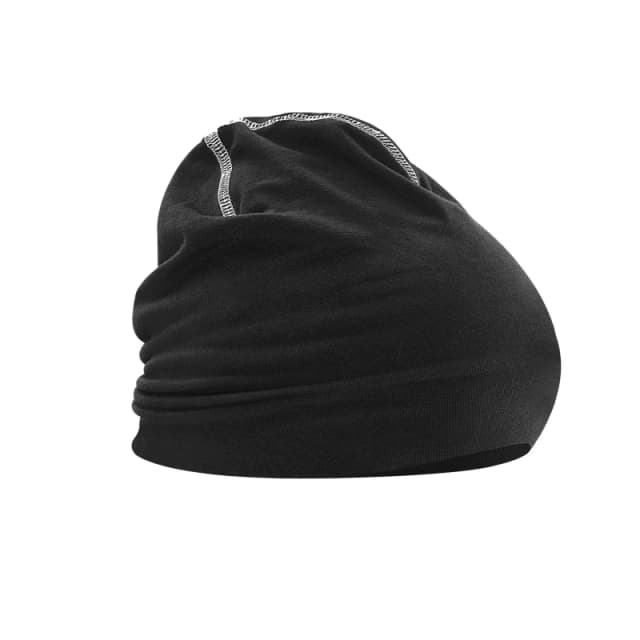 Beechfield Beechfield Men Hemsedal Cotton Beanie in Jet Black Jet Black One Size Male 5063377395693