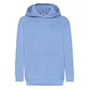 Fruit Of The Loom Childrens Unisex Hooded Sweatshirt / Hoodie (5-6) (Sky Blue)