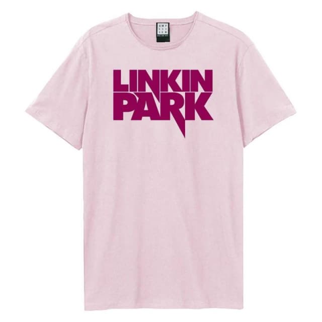 Amplified Mens Linkin Park Logo T-Shirt in Pink Size: XS Pink Male XS