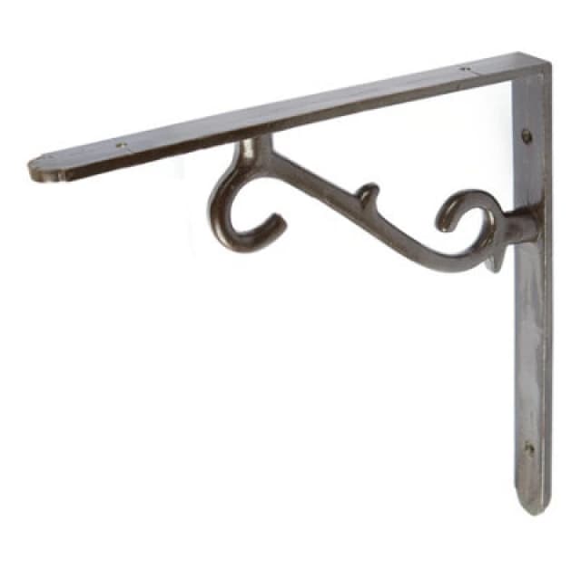 Hammer and Tongs Hammer & Tongs Scroll Iron Shelf Bracket - D205mm - Raw