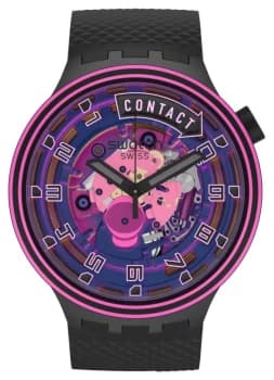 Swatch Swatch Big Bold Planets Touchdown Black Silicone Watch