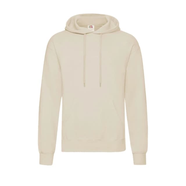 Fruit Of The Loom Fruit of the Loom Men Classic Hooded Sweatshirt in Natural Size: Small Natural S Male 5063300292709