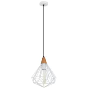 Italux Maelle White - Industrial And Retro Hanging Pendant White 1 Light , E27