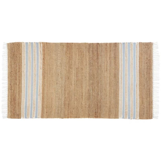 Beliani Rug Mirza Light Blue 80 X 150 Cm Jute