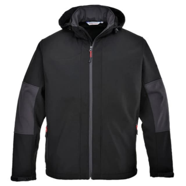 Portwest Softshell Hooded Jacket TK53BKRM Colour: Black