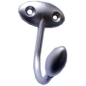 BQ Olive Polished Nickel Effect Zinc Alloy Single Hook