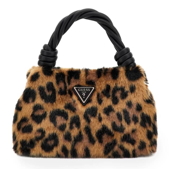 Guess Womens Shaida Top Handle Bag Leopard female One Size