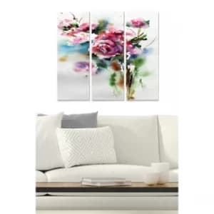 MDF3256694 Multicolor Decorative MDF Painting (3 Pieces)