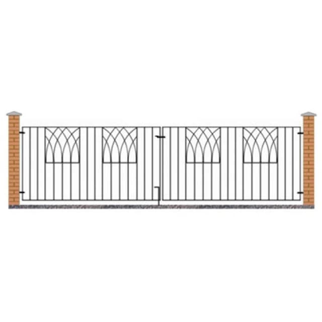 Burbage Iron Craft Abbi Metal Scroll Driveway Gate 3264mm Gap X 812mm High Abzp13