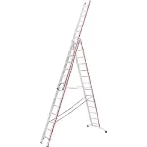 Hymer 604742 Red Line Industrial Combination Ladder 3 x 14 Tread