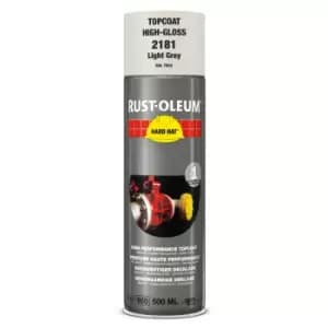 Rust Oleum Hard Hat Metal Spray Paint Light Grey 500ml
