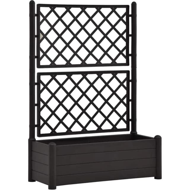 VIDAXL Garden Planter with Trellis 100x43x142cm pp Anthracite Vidaxl 8720286194126