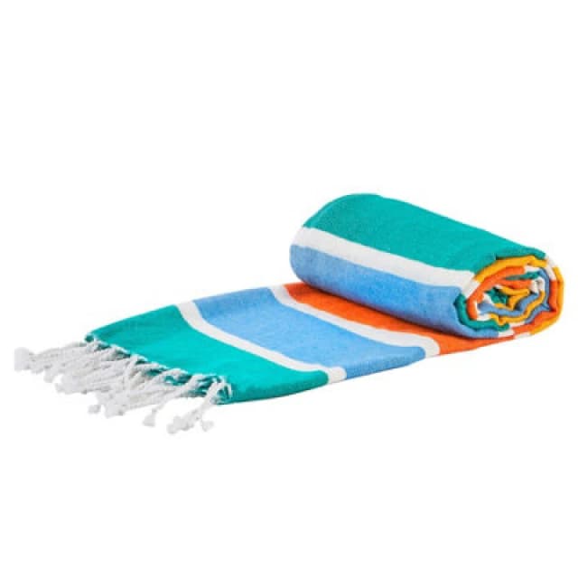 Nicola Spring Deluxe Cotton Turkish Bath Towel - Multi Stripe