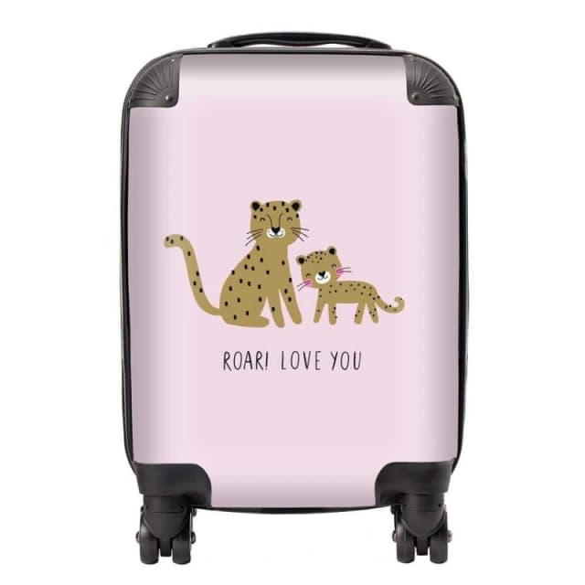 Warren Reed - Designer Roar Love You Suitcase in Pink Size: Large Pink Unisex Large