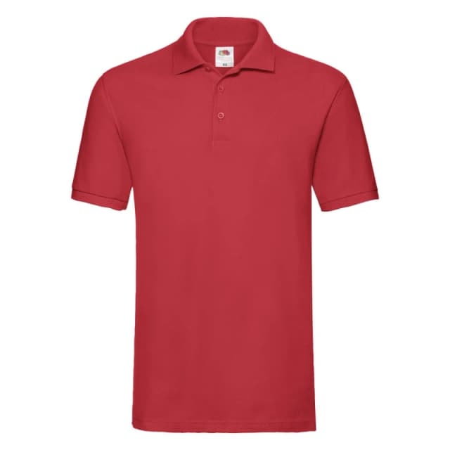 Fruit Of The Loom Fruit of the Loom Men Premium Pique Polo Shirt in Red Size: Small Red S Male 5063470860357