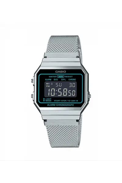 Casio A168 Series Stainless Steel And Plastic/resin Watch - A700Wems-1Bef Blue
